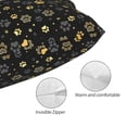 thumbnail image 3 of Zufioo Gold Dog Paw Print Double-Sided Throw Pillow Cover, Pillow Protector Home Decor - With Hidden Zipper, Suitable for Bedroom, Living Room, Car Interior-20"x30", 3 of 6