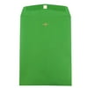 JAM 9 x 12 Colored Envelopes with Clasp Closure, Green Recycled, 10/Pack