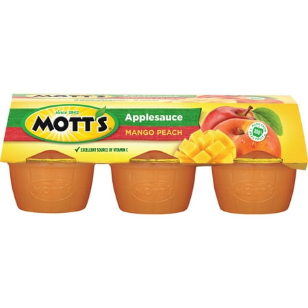 Mott's Applesauce Cups, Mango Peach, 4 Oz, 6 Count