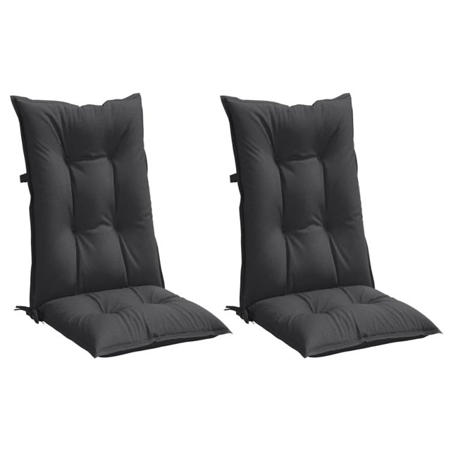 Cojines para silla VidaXL Highback, 2 unidades, color antracita melange
