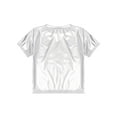 thumbnail image 4 of Jizyo Kids Boys Girls Shiny Metallic T-Shirts Short Sleeves Sparkly Tee Tops for Hip Hop Jazz Disco Silver 110, 4 of 7
