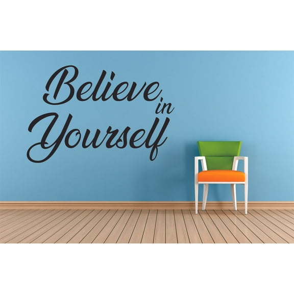 Believe In Yourself Toy Story Life Quote Cartoon Wall Sticker Art Decal for Girls Boys Kids Room Bedroom Nursery Kindergarten House Fun Home Decor Stickers Wall Art Vinyl Decoration Size (18x20 inch)