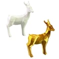 thumbnail image 5 of Dserfhy Christmas Reindeer Figurine 3D Printed Standing Deer Statues Small White/Gold Elk Sculpture for Fireplace Entryway Shelves Tabletop Home Office Indoor Decor, 5 of 8