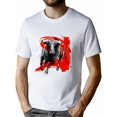 thumbnail image 1 of Unique Bull Graphic Print Tee - Men's Casual Short Sleeve T-Shirts for Summer - Comfortable, Breathable, and Stylish, 1 of 6