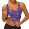 thumbnail image 3 of Balery German Shepherd Dog Sujetadores deportivos con espalda cruzada para mujer, acolchados, sin costuras, de alto impacto, ideales para yoga, gimnasio, entrenamiento y fitness.-Medium, 3 of 8