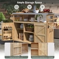 thumbnail image 5 of Trilenars Portable Outdoor Grill Prep Table With Storage, Stainless Steel Tabletop, Spice Rack, Internal Storage Racks, 4 Locking Wheels Mobile Kitchen Storage Islands, 5 of 9