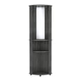 thumbnail image 2 of Light Gray Engineered Cabinet | Large Mirror in the Middle for Aesthetic Appeal | Showcase Essentials in Primary Living Area, 2 of 4