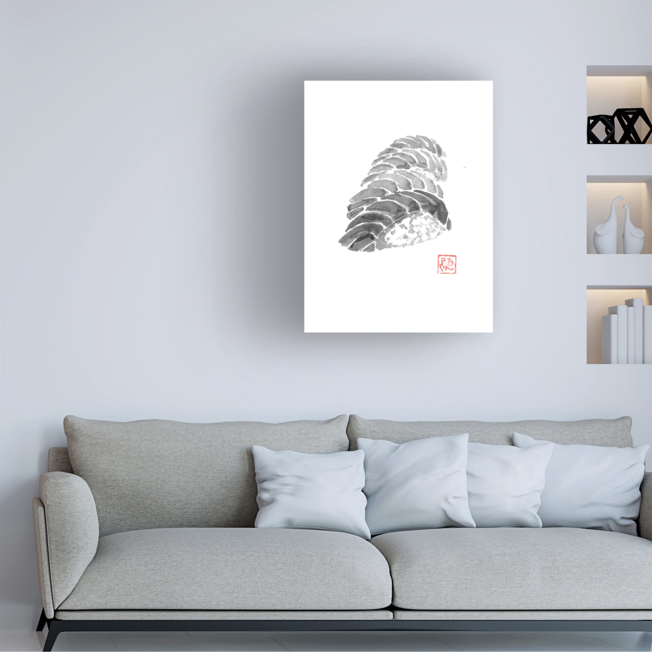 Canvas Wall Art - Pechane '4 Sushi' Wall Art for Living Room, Bedroom, or Office Décor by Trademark Fine Art - 35 x 47 Inches