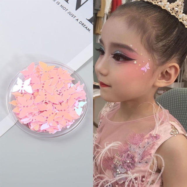 Eyes Face Makeup Facial Decorations Patch Butterfly Rhinestone Pearls Sequin Adhesive Glitter