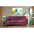 thumbnail image 1 of Sofá Cama Makora Ilios Con Memory Foam, Color Morado, Velvet Respaldo Reclinable De 3 posiciones., 1 of 8