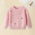 thumbnail image 2 of KPOPLK Kids Boys Long Sleeve Sweater Knit Crewneck Pullover Striped Sweater(3-6 Months,R92-Pink), 2 of 9