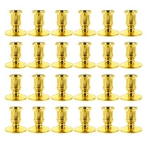 NICEXMAS Creative Candleholder Elegant Golden 24Pcs Plastic Pillar Candle Stand
