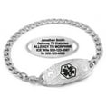thumbnail image 1 of MedicEngraved Stainless Steel Custom Medical Alert Bracelet - 5mm Curb Link, 1 of 8