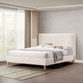 thumbnail image 3 of DeeHome Vireo Upholstered Platform Bed - Pearl White - Queen, 3 of 5
