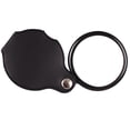 thumbnail image 3 of 5X Mini Pocket Magnifier, Portable Glass Folding Magnifying with Rotating Protective Leather Sheath for Reading, Science, Jewelry, Books, Lens, 1 Pcs, 4.92x2.36", 3 of 8