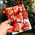 thumbnail image 2 of Pinzas para el pelo con cuernos de Navidad, horquillas con orejas de ciervo, diademas navideñas, conos de pino, bola para el pelo, accesorios para el cabello para adultos, 2 of 5