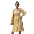 thumbnail image 3 of Summer Dresses for Women Maxi Dress Dropped Shoulder Floral Long Sleeve Dress, 3 of 6