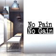 thumbnail image 2 of Adhesivo de pared extragrande para gimnasio, sin dolor, sin ganancia, cita inspiradora, decoración artística enorme de 56 x 120 cm, cartel de ejercicio físico (negro) JAMW Sencillez, 2 of 5