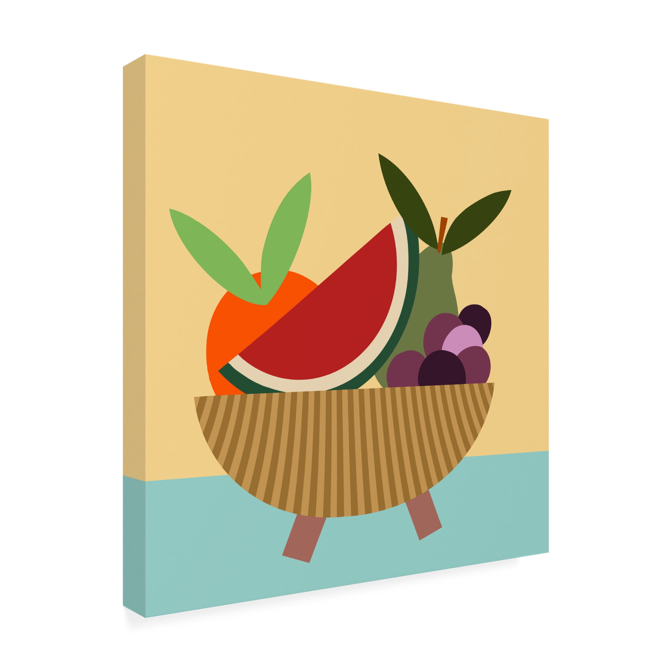 Trademark Fine Art Regina Moore Graphic Fruit Bowl V Canvas Wall Art