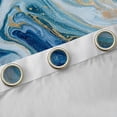 thumbnail image 4 of Feelyou Modern Marble Stone Black Out Curtains for Adult, Abstract Artwork Curtains Pack of 2 (42x63 Each), Blue Gold Marbling Bedroom Curtains, Blackout Curtains Room Decor, 4 of 6