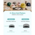 thumbnail image 3 of KFFKFF Hat Heat Press Machine, with 2pcs Interchangeable Platens, Precise Temperature and Time Control, Hat Press for HTV Iron On and Sublimation Projects, 3 of 9