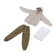 thumbnail image 1 of Ropa para figuras masculinas a escala 1/12, elegantes suéteres con capucha y pantalones sin mangas. Verde, 1 of 9