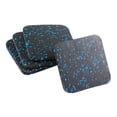 thumbnail image 4 of DYNWAVECA 4 Pieces Treadmill Mat Pads Silent Foot Pad for Exercise Bike Rowing Machine Black Blue, 4 of 10