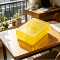 thumbnail image 6 of Hyknon Clear Pencil Cases Box, Large Pencil Boxes with Snap-Tight Lids, Hard Pen Pencil Organizer, Plastic Organizing Container, Stackable Storage Box for Office College Classroom, 8.1"×4.8", Yellow, 6 of 7