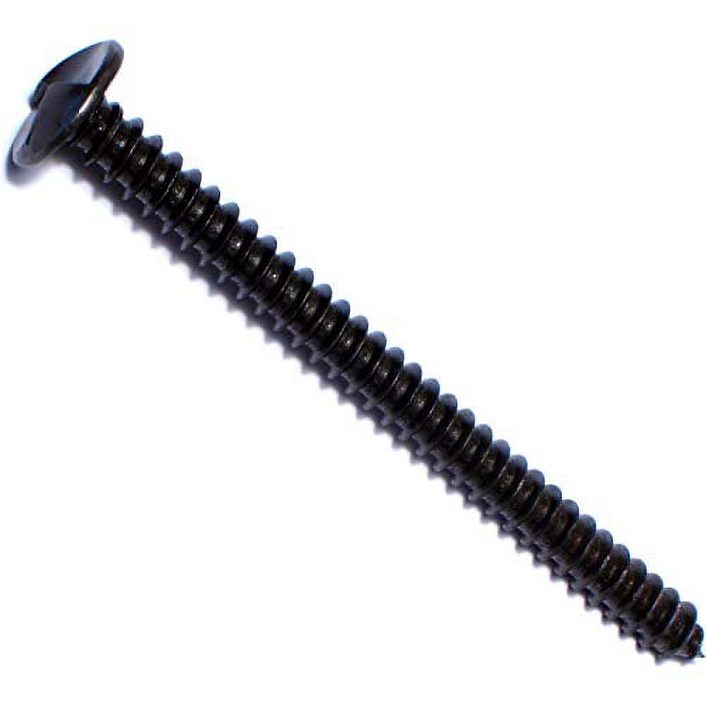 5/16" x 4" Black Oxide Slotted Round One-Way Lag Screws LSBS-088 (50 pcs.)