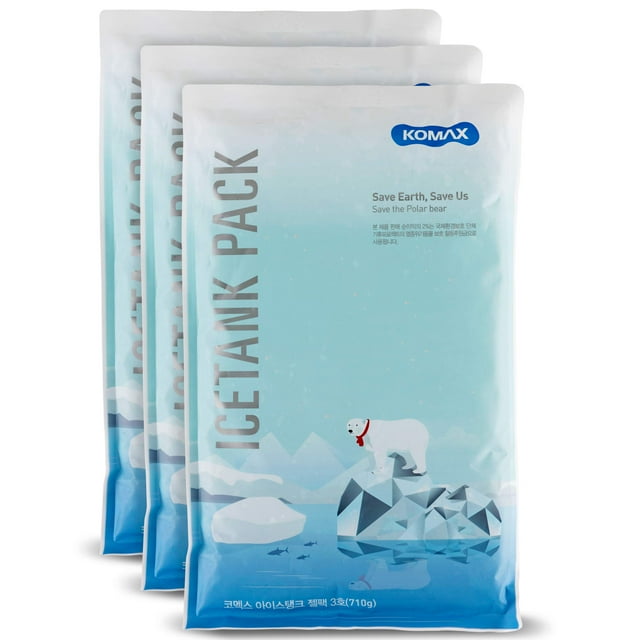 Komax Paquetes de hielo reutilizables grandes para refrigeradores – 12 a 15 horas de paquete de hielo de gel frío para juego de refrigerador – Paquetes de congelador delgados y flexibles – Paquetes de