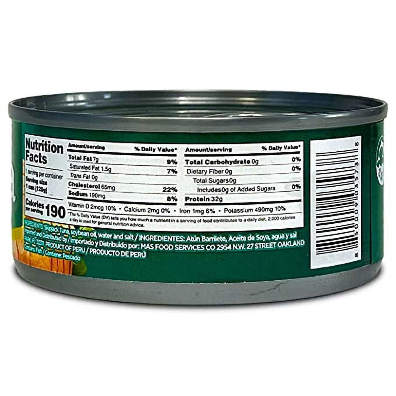 Florida Atún Sólido En Aceite Vegetal 6oz | Peruvian Solid Tuna In Vegetable oil Can 4 Pack