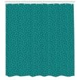 thumbnail image 3 of Weather Shower Curtain, Melancholic Autumn Weather Theme Falling Raindrops Droplets Abstract Art, Fabric Bathroom Set with Hooks, 69W X 70L Inches, Teal and Pale Blue, by Ambesonne, 3 of 3