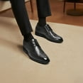 thumbnail image 5 of CMR CHAMARIPA Men's Height Increasing Formal Shoes - Black Leather Wingtip Brogue Derby Shoes 7CM / 2.76 Inches, 5 of 10
