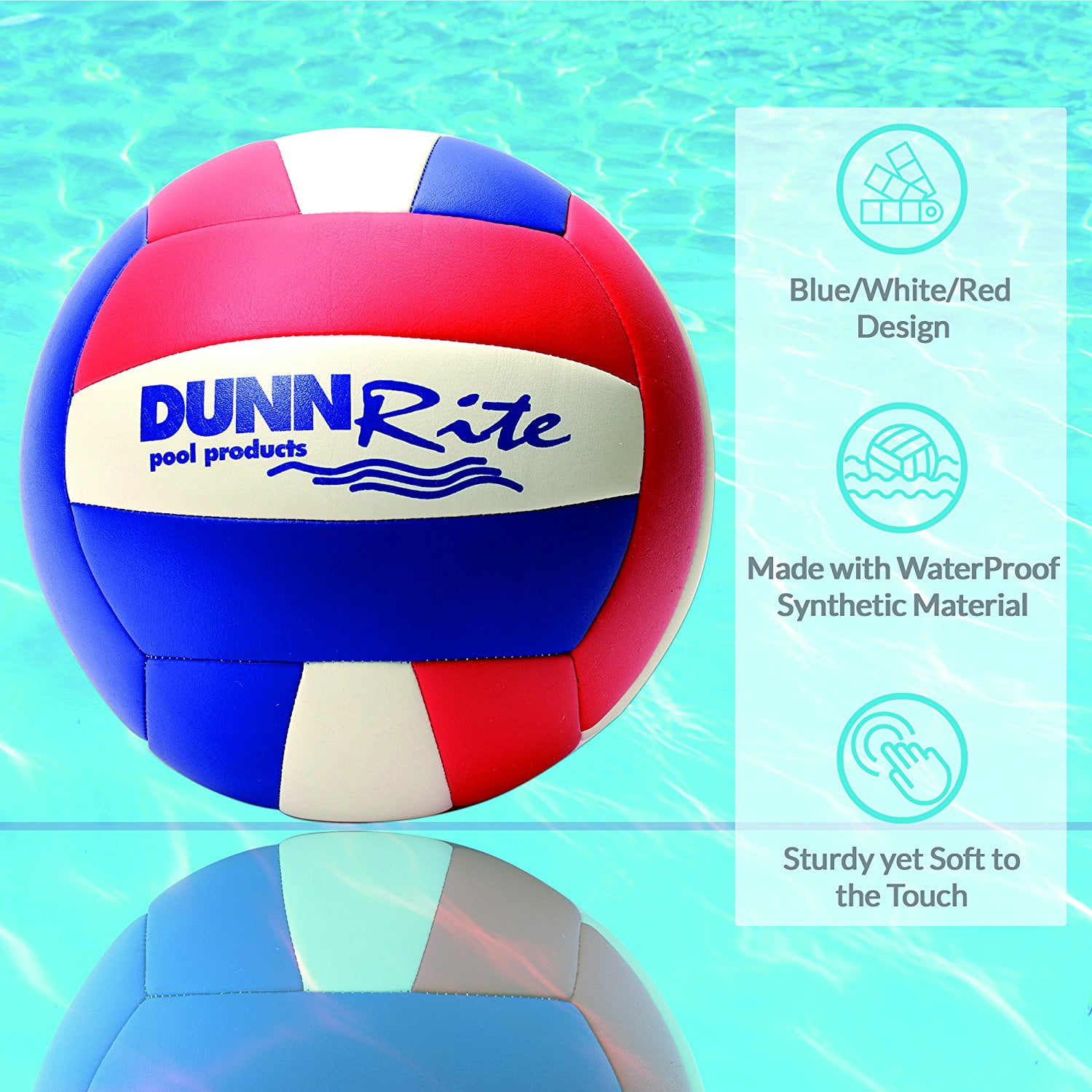 Dunn-Rite Stainless DeckVolly Pool Volleyball Set