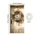 thumbnail image 3 of ‌Holiday Door Cover Reversible Christmas New Year Decor Winter Party Backdrop School Classroom Office Festive Home Decoration Polyester Door Hanging‌, 3 of 9