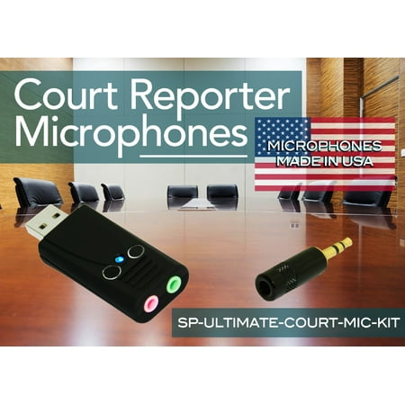 SP-ULTIMATE-COURT-MIC-KIT - Sound Professionals  - Get the best of both together and save! Ultimate Court Reporter package includes the SP-USB-MIC-MODEL-6 or 6+ USB mic & MS-MMM-1 UHS Steno writer (Best Usb Modem 2019)