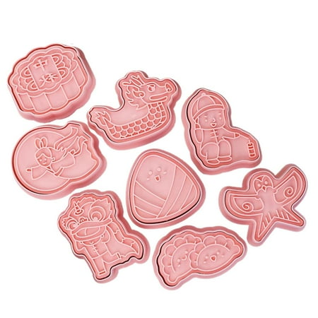 

Tohuu 8 Pieces Folk Festival Cookie Cutters 3D Cookie Stamp Biscuit Cutters 3D Cookie Stamp Mold with Kite Moon Cake Dragon Boat Shapes pleasure