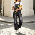 thumbnail image 6 of Tqcoqu Women's Ripped Denim Overalls, Wide Leg Jumpsuit, Casual Loose Frayed Hem Bib Overalls for Daily Outdoor Wear,Women's,Size S-XXL, 6 of 7