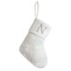 thumbnail image 2 of Media Navideña Personalizada con Letras Bordadas: Calcetín de Chimenea de Seda Blanca Brillante de 23 Cm para Decoración Navideña y Regalos., 2 of 6