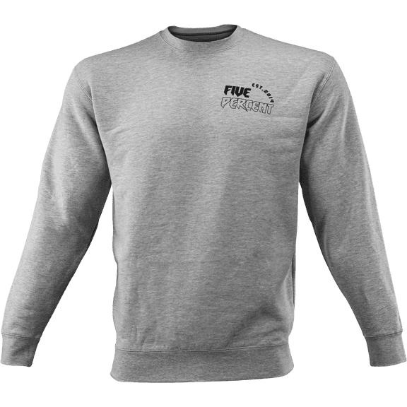 Five Percent Crown, Heather Gray Crewneck Sweater