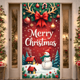 thumbnail image 3 of Decorative Design Merry Christmas Banner Festive Decoration Snowflake Pattern Christmas Ribbon for Holiday Celebration Winter Event Home Decoration, 3 of 9