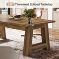 thumbnail image 5 of Tribesigns 70.5" Executive Desk, Large Office Computer Desk with Thickened Frame for Home Office, Rustic Brown, 5 of 6