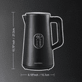 thumbnail image 2 of 1.5L Electric Tea Kettle, Temp Control Display, Keep Warm, Auto Shut-Off, Black, 2 of 7