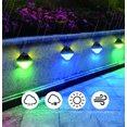 thumbnail image 5 of Harpi Solar Lights Waterproof Motion Sensor, Solar Wall Lights Outdoor Wall Sconce Fence Lighting for Patio Front Door Yard Stair Led forest Decorative Lamps,White/Color Changing (2 Pack), 5 of 6