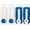 Blue + White, variant on 4+1 Pack Retractable Pink Erasers, Sliding Pencil Eraser with 4 Refills, PVC Clean Removal Tool for Office, Home, Study Use