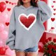 thumbnail image 4 of Sudadera con capucha y estampado de corazón de San Valentín, sudadera de manga larga para niños y niñas, chaqueta para niñas de talla mediana y grande., 4 of 7