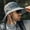 GRAY, variant on Summer Wide Large Brim Men Fisherman Hat Waterproof UV Protection Sun cap Hiking Fishing Climbing Oversized Safari Bucket Hats (GRAY,55-58cm)