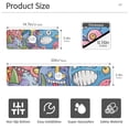 thumbnail image 3 of Doodle Cute Monsters Sink Splash Guard Faucet 14.7x5.4in Drying Mat Drying Mat Absorbent Pad for Bathroom Kitchen 2PCS, 3 of 7