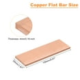 thumbnail image 2 of Uxcell Copper Flat Bar, 0.16" Thickness x 1.97" Width x 5.91" Length Copper Bar Stock, 2 of 6