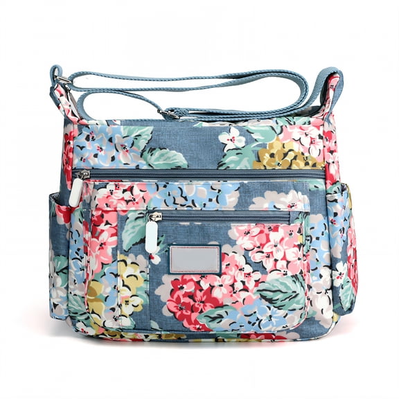 GASTROPOD Shoulder Bag,Simple Cross Body Bag,Decoration Womens Crossbody Bag,Bouquets in Blue
